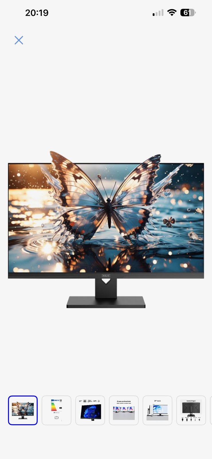 Monitor 27 inch - QHD IPS - Quad HD 1440p - 2K - 100Hz, IPS, 61 à 100 Hz, Comme neuf, Enlèvement