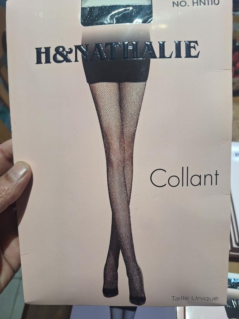 H&Nathalie,fijne fantasie panty, Kleding | Dames, Leggings, Maillots en Panty's, H&nathalie, Zwart, Nieuw, Overige maten