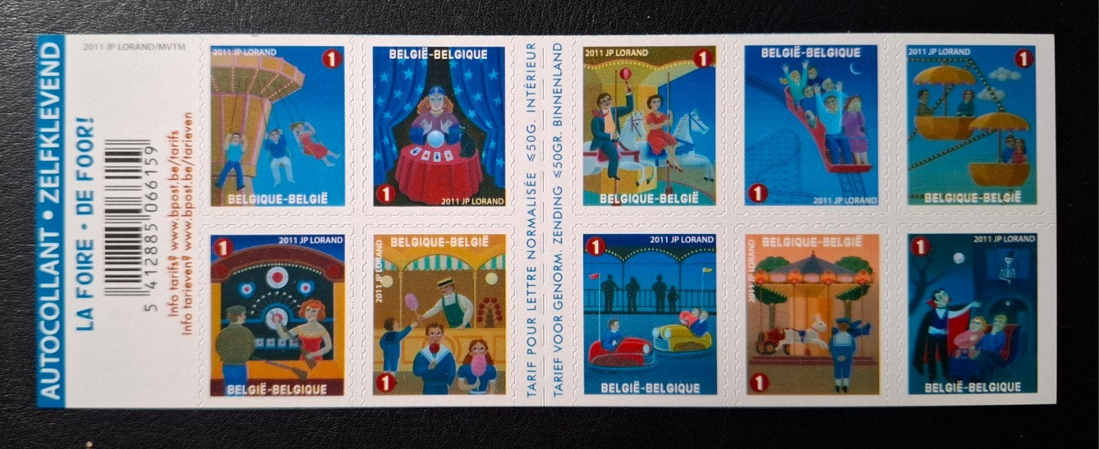 België: OBP 4115/25-B121 ** De foor 2011., Frankeerzegel, Ophalen of Verzenden, Zonder stempel, Postfris