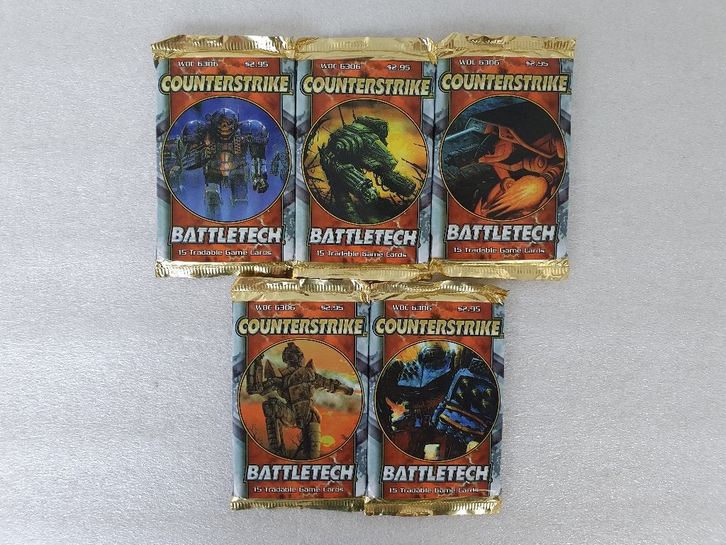 Battletech: 5 Counterstrike Booster Packs WOC 6306 (5), Hobby en Vrije tijd, Wargaming, Ophalen of Verzenden, Nieuw