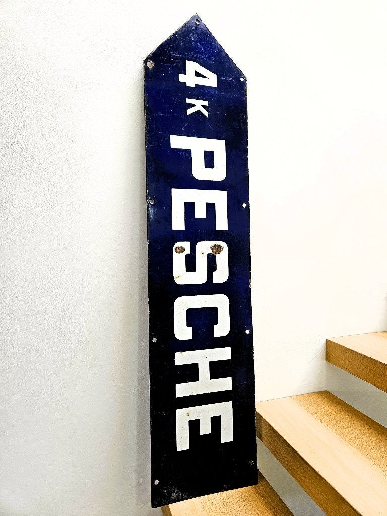 Plaque émaillée directionnelle double-face : Pesche, Enlèvement ou Envoi