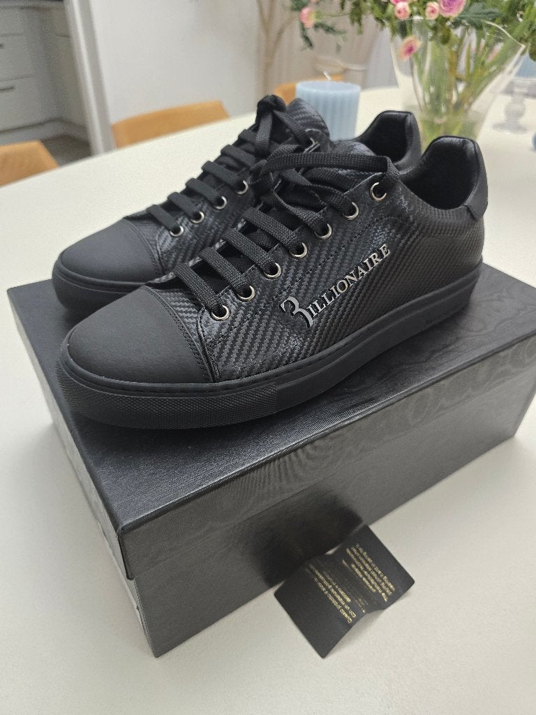 Billionaire Lo Top Sneakers Zwart - Maat 43 (Nieuw in doos), Billionaire, Zwart, Nieuw, Ophalen of Verzenden