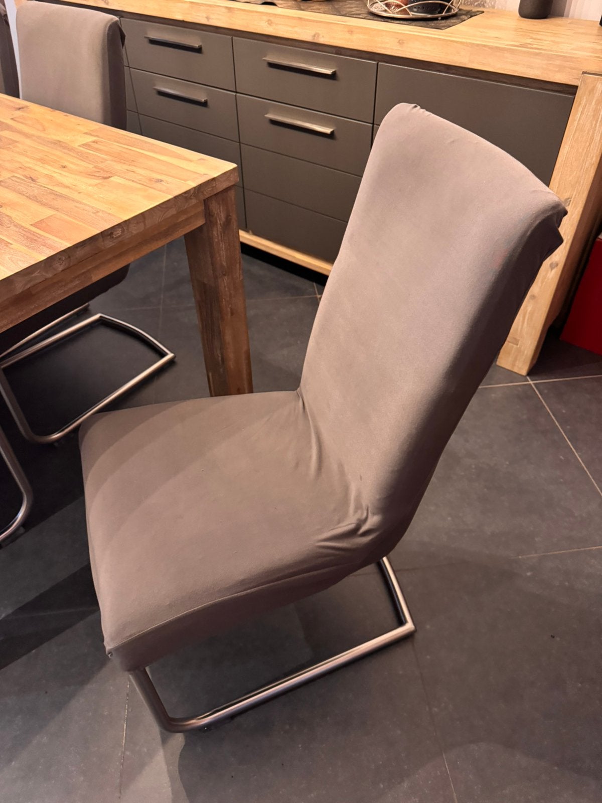8 chaises, Huis en Inrichting, Stoelen, Ophalen, Kunststof, Gebruikt, Grijs