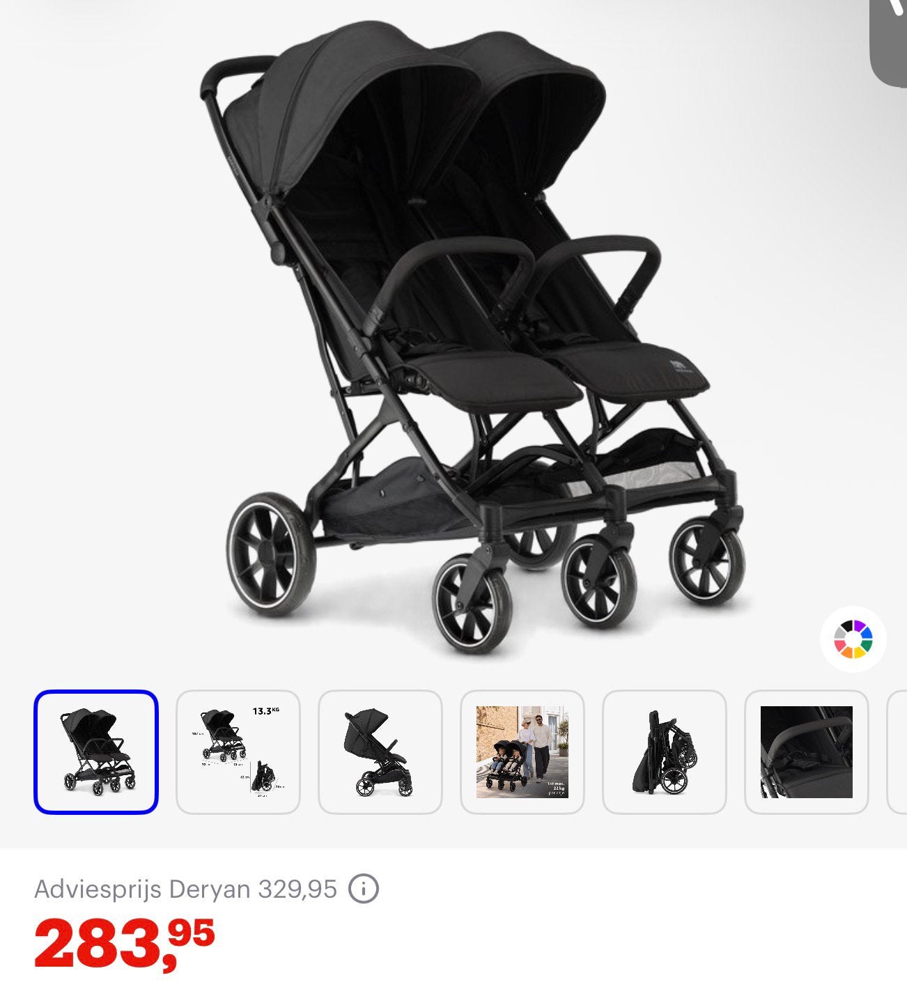Duo buggy, Kinderen en Baby's, Ophalen, Zo goed als nieuw