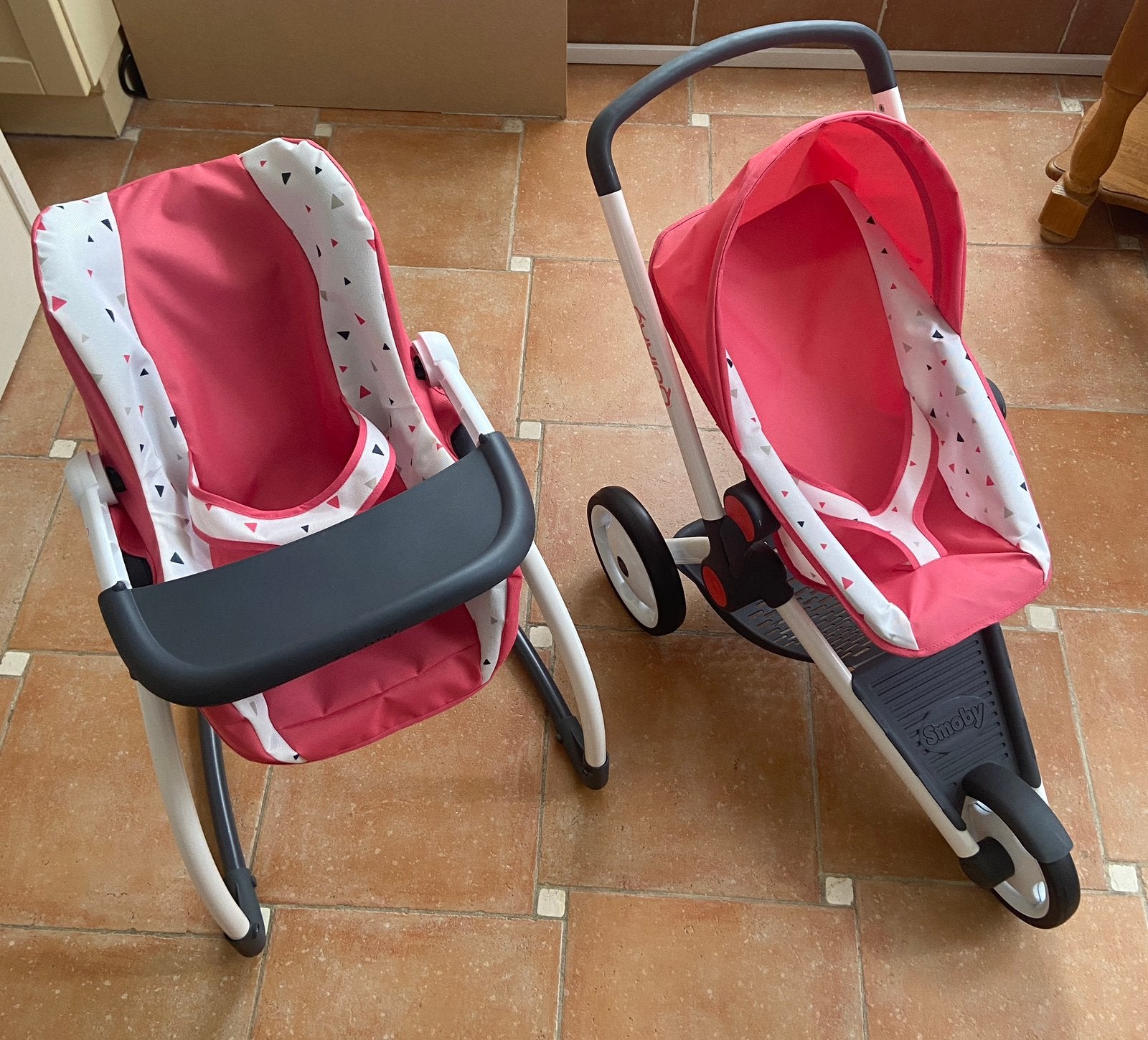 Smoby Kinderwagen en Maxi Cosy Poppenset, Ophalen, Zo goed als nieuw