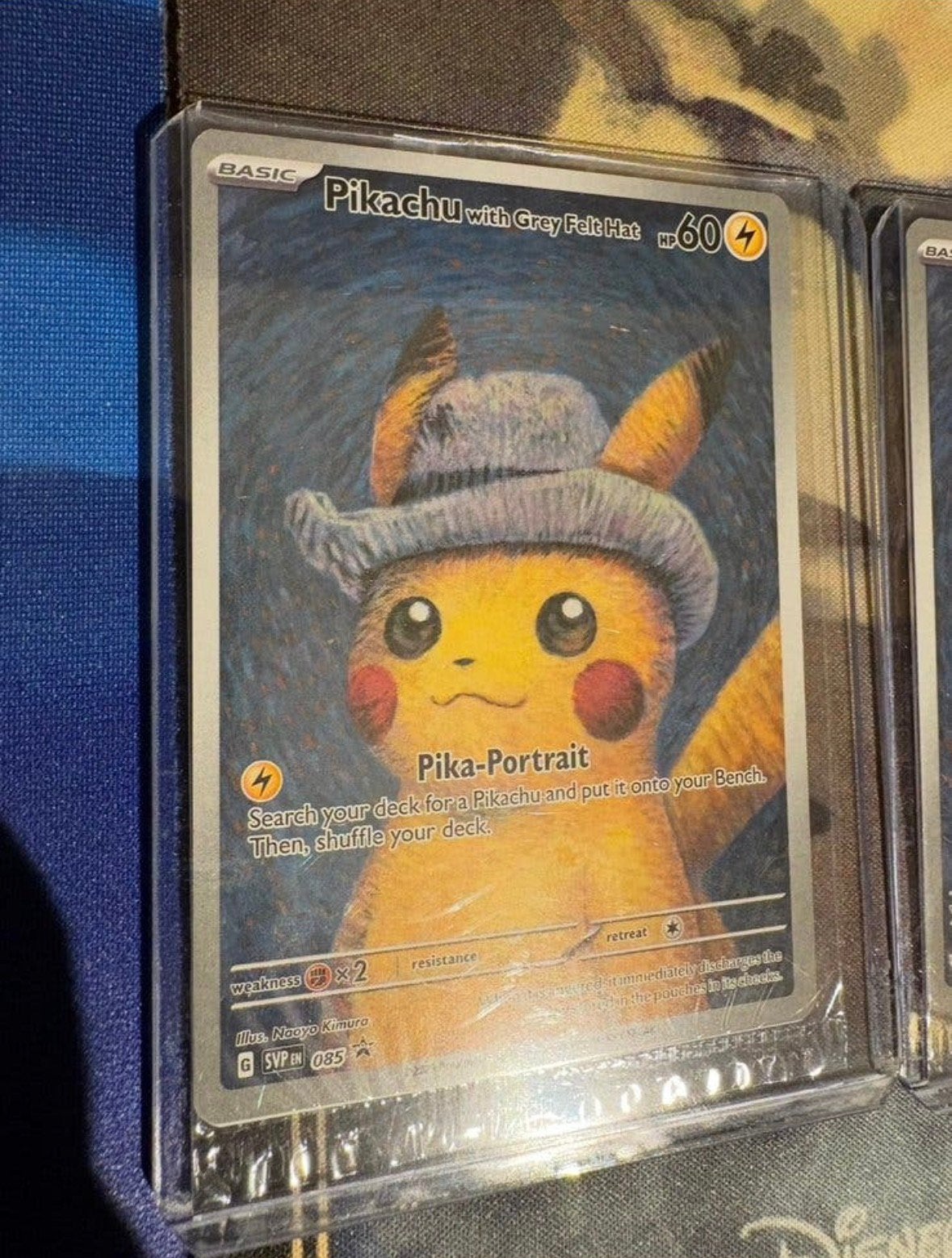 Pikachu grey hat Van Gogh!, Hobby en Vrije tijd, Ophalen, Nieuw, Losse kaart