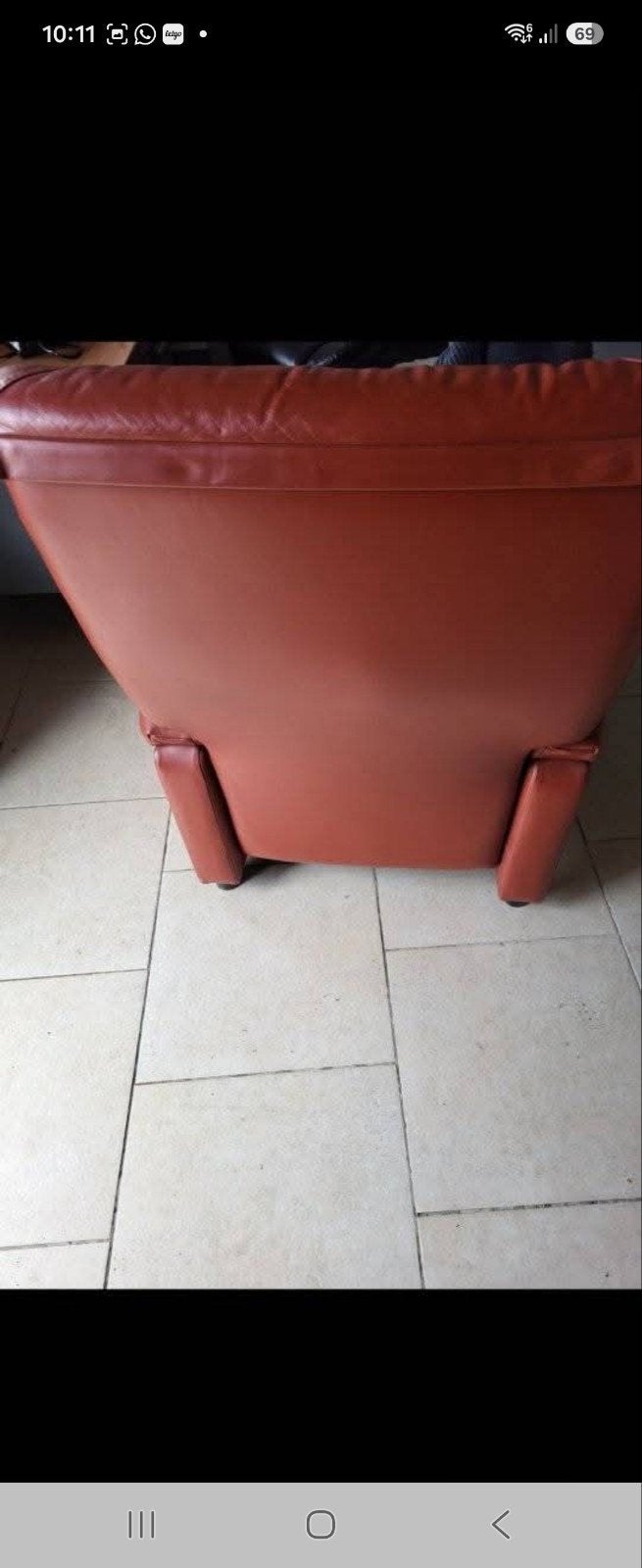 Zetel Echte leder, Ophalen of Verzenden