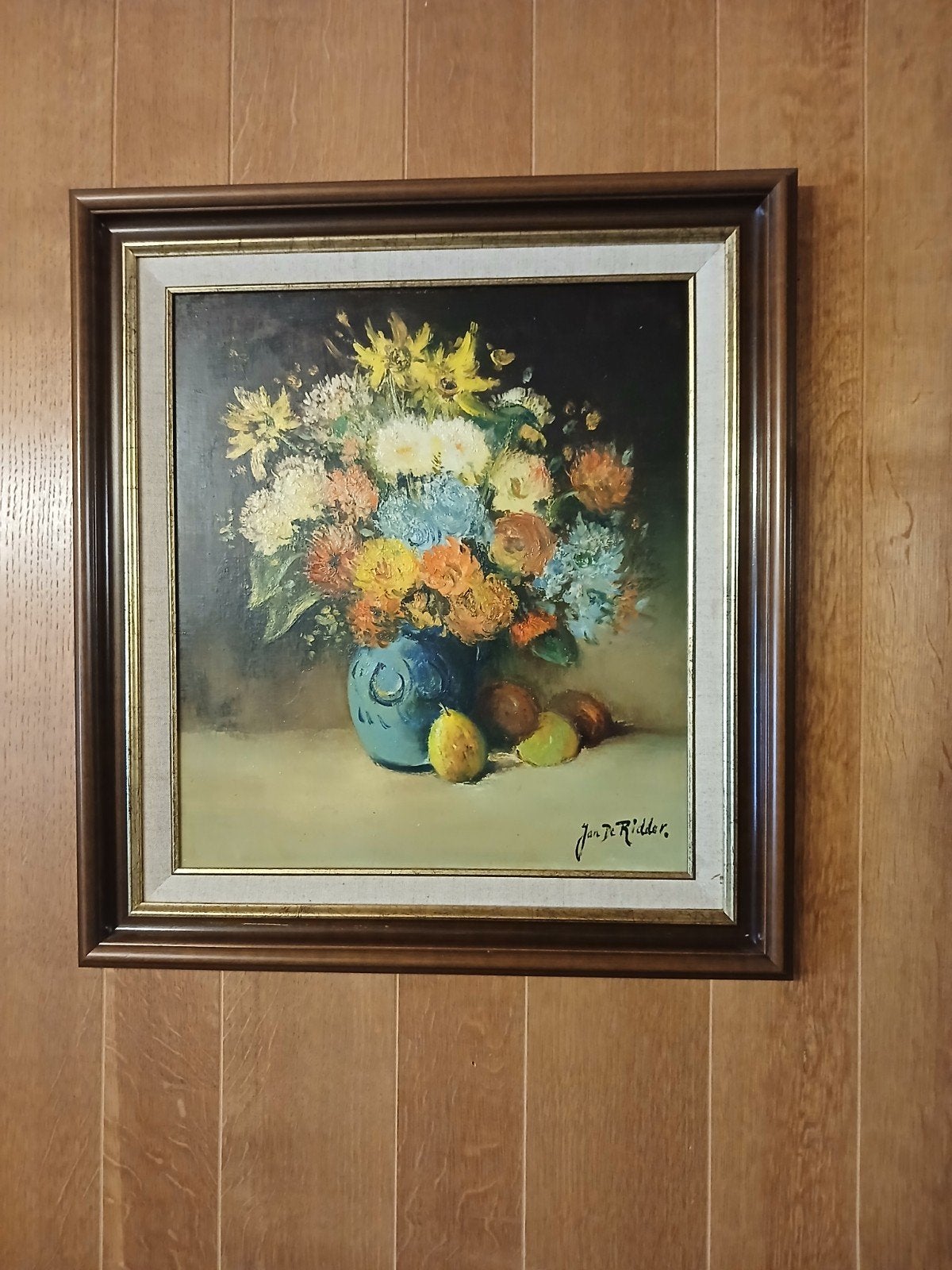 schilderij, Ophalen, Ingelijst, Bloemen