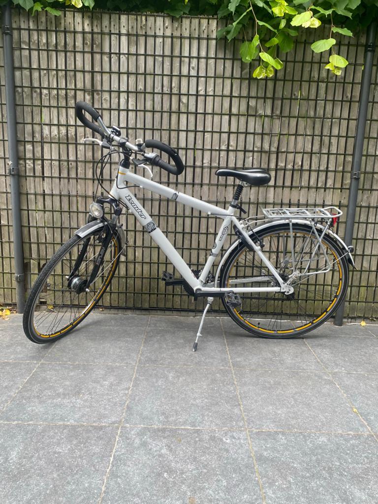 Mooie sportieve herenfiets, Fietsen en Brommers, 28 inch, Gebruikt, Vering, Velgrem