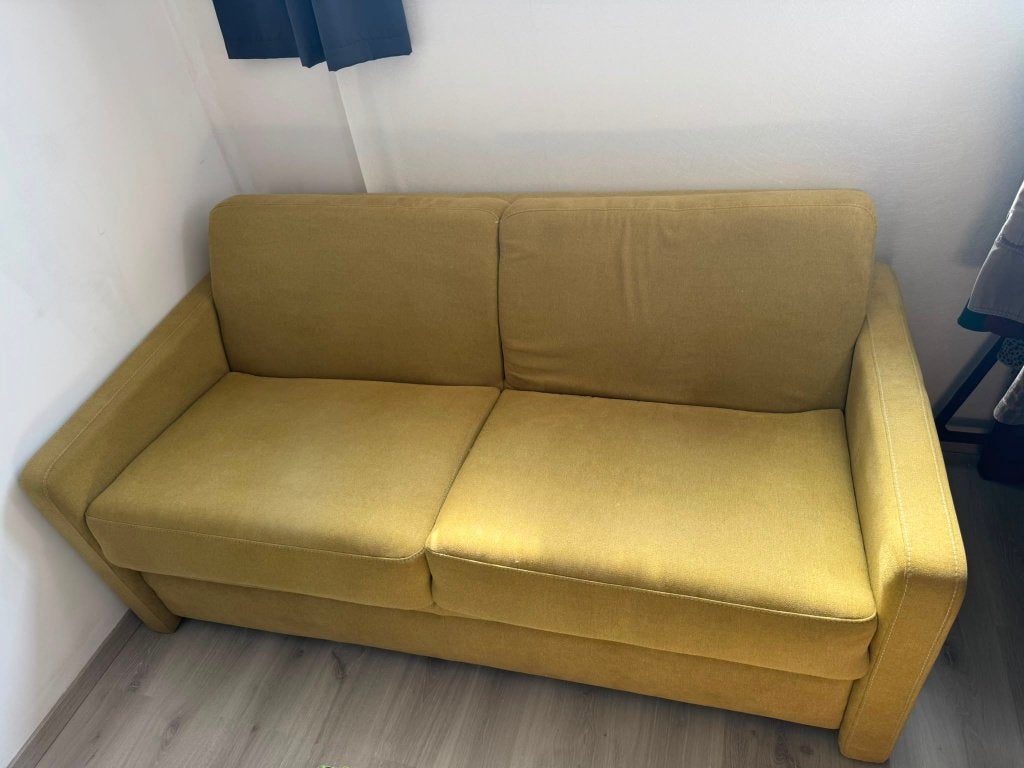 Zetelbed / slaapbank 2-persoons, 140x190, goede staat, Ophalen, Gebruikt, 150 tot 200 cm, Tweepersoons