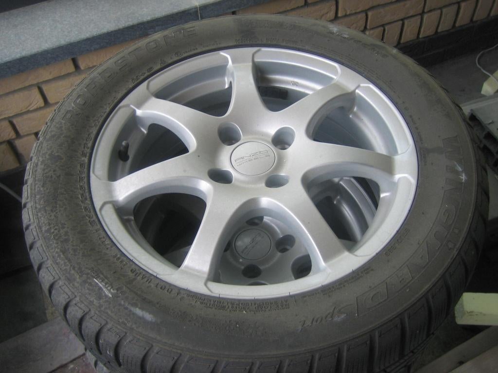 Winterbanden op aluminium velg, Auto-onderdelen, Ophalen, Gebruikt, Banden en Velgen, Winterbanden