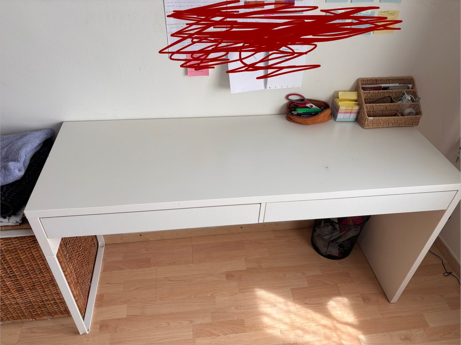 Bureau IKEA, Maison & Meubles, Tables | Tables à manger, Enlèvement, Utilisé, 100 à 150 cm, 50 à 100 cm