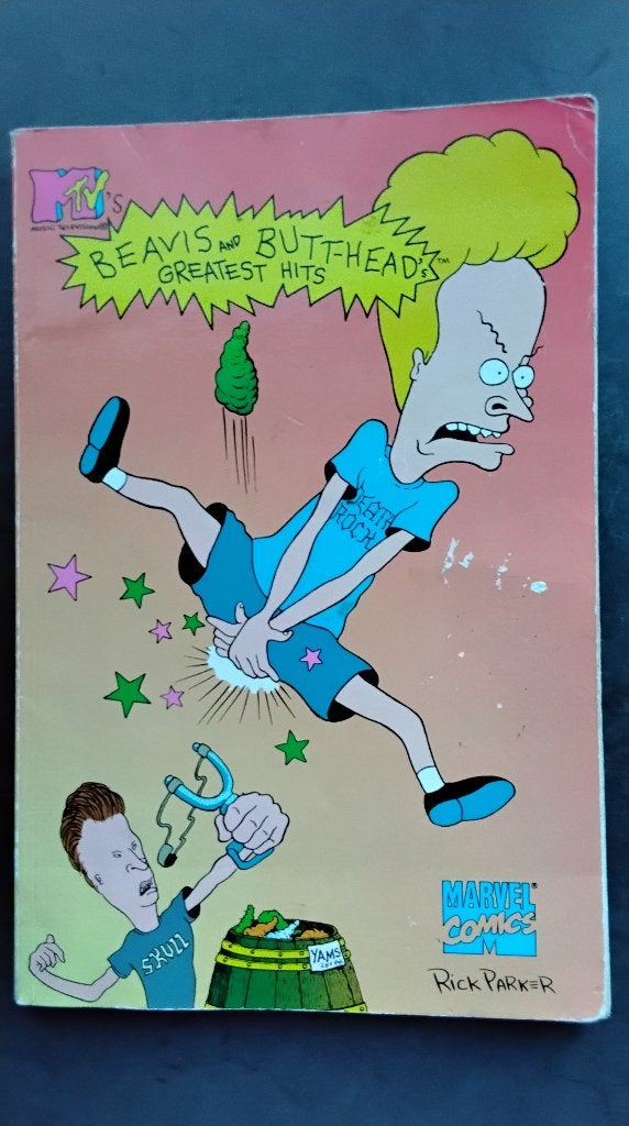 Strip, Beavis and Butthead uit 1994., Gelezen, Eén stripboek, Rick Parker, Ophalen of Verzenden