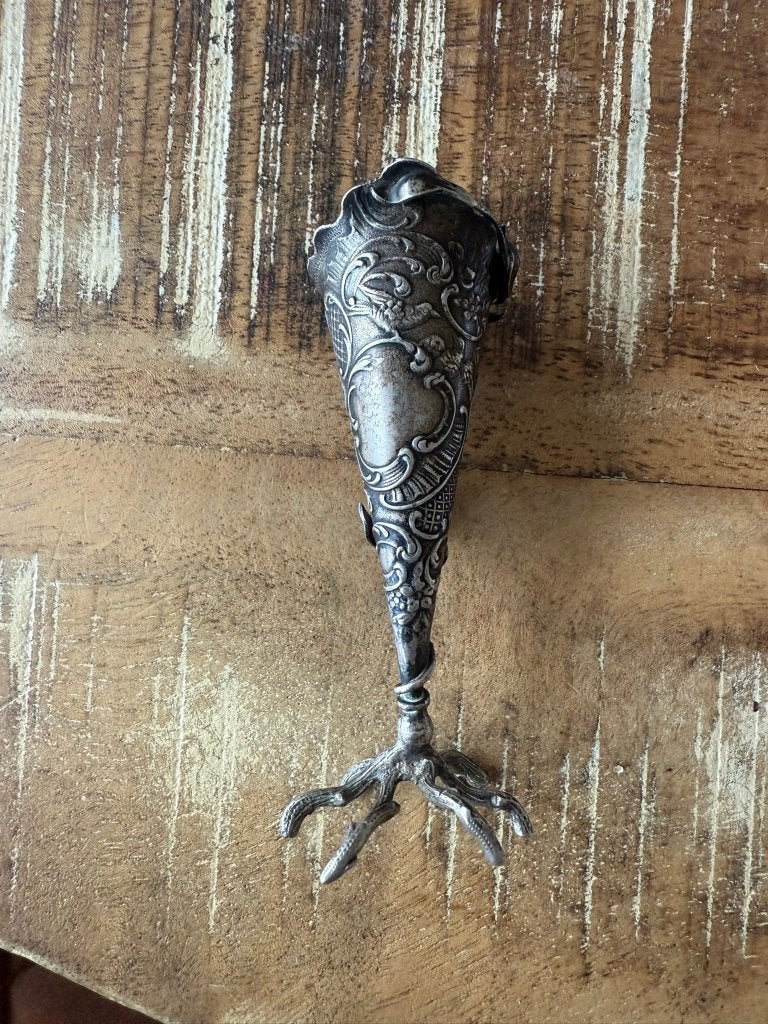 Vintage metalen tandenstoker houder, Ophalen of Verzenden