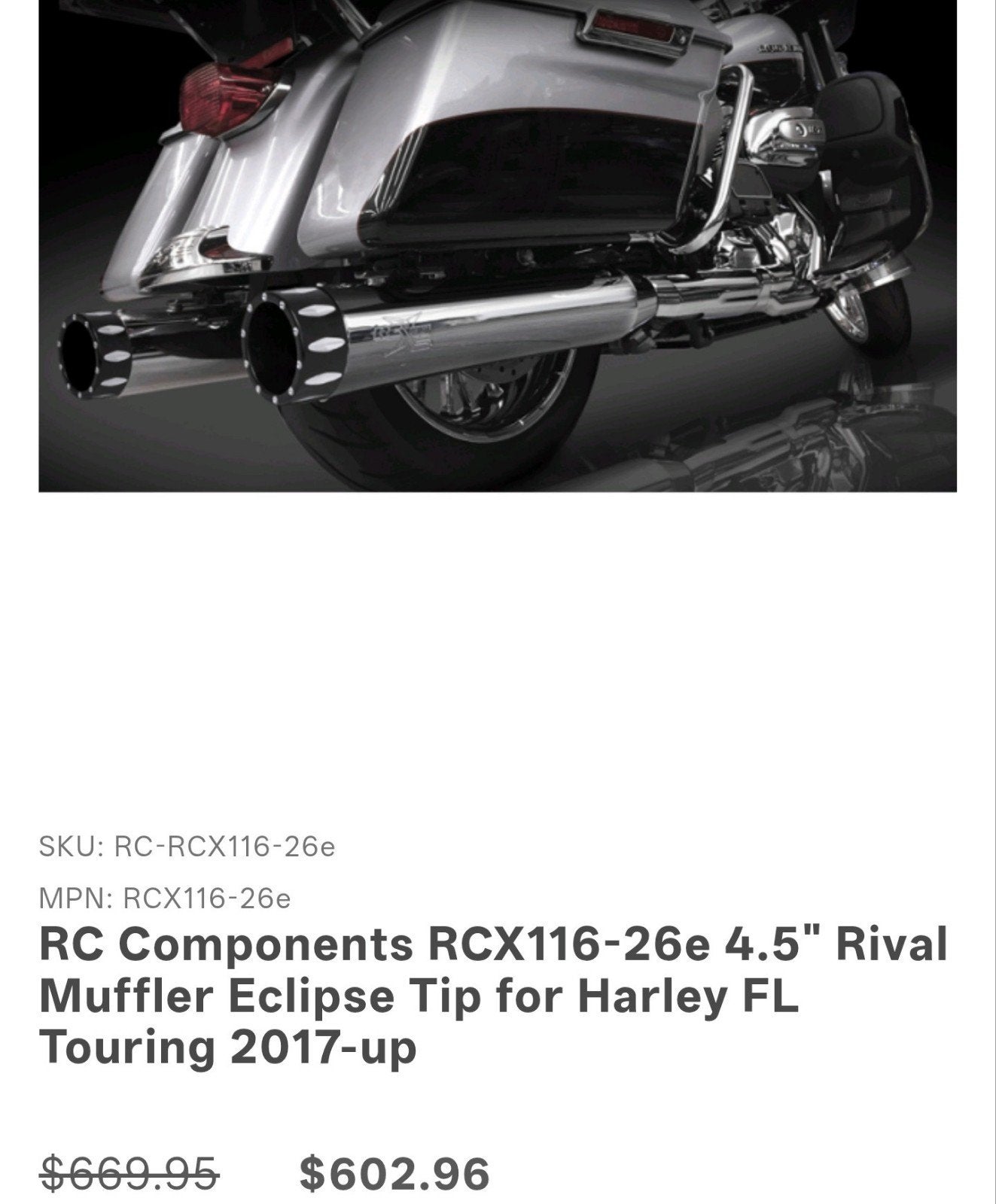 RC Xhaust pour modèles touring apres 2012 et plus récent, tr, Motoren, Particulier