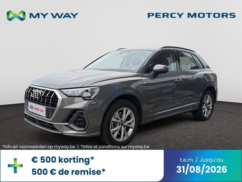 Audi Q3 PHEV Q3 PHEV 45 TFSIe S line S tronic (180 kW), Argent ou Gris, Achat, 15 g/km, https://public.car-pass.be/vhr/550fc115-2eee-4874-bfb0-1a3e71e1166c