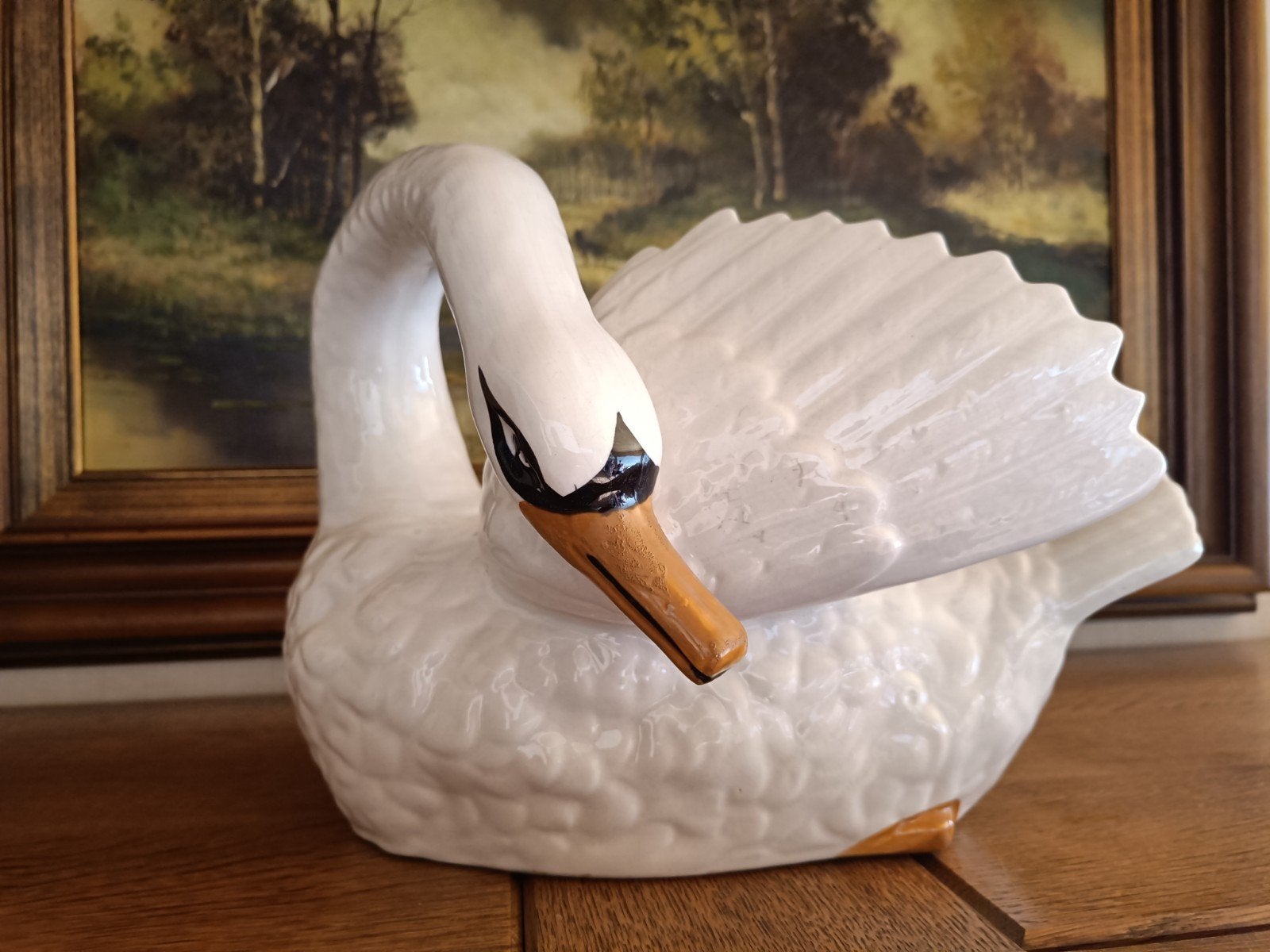 Decoratieve zwaan (cachepot), Ophalen
