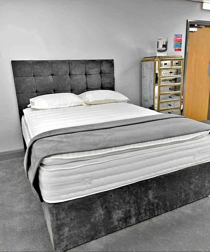 Bed en matras: betaling bij levering, Verzenden, Nieuw, Tweepersoons, Overige kleuren