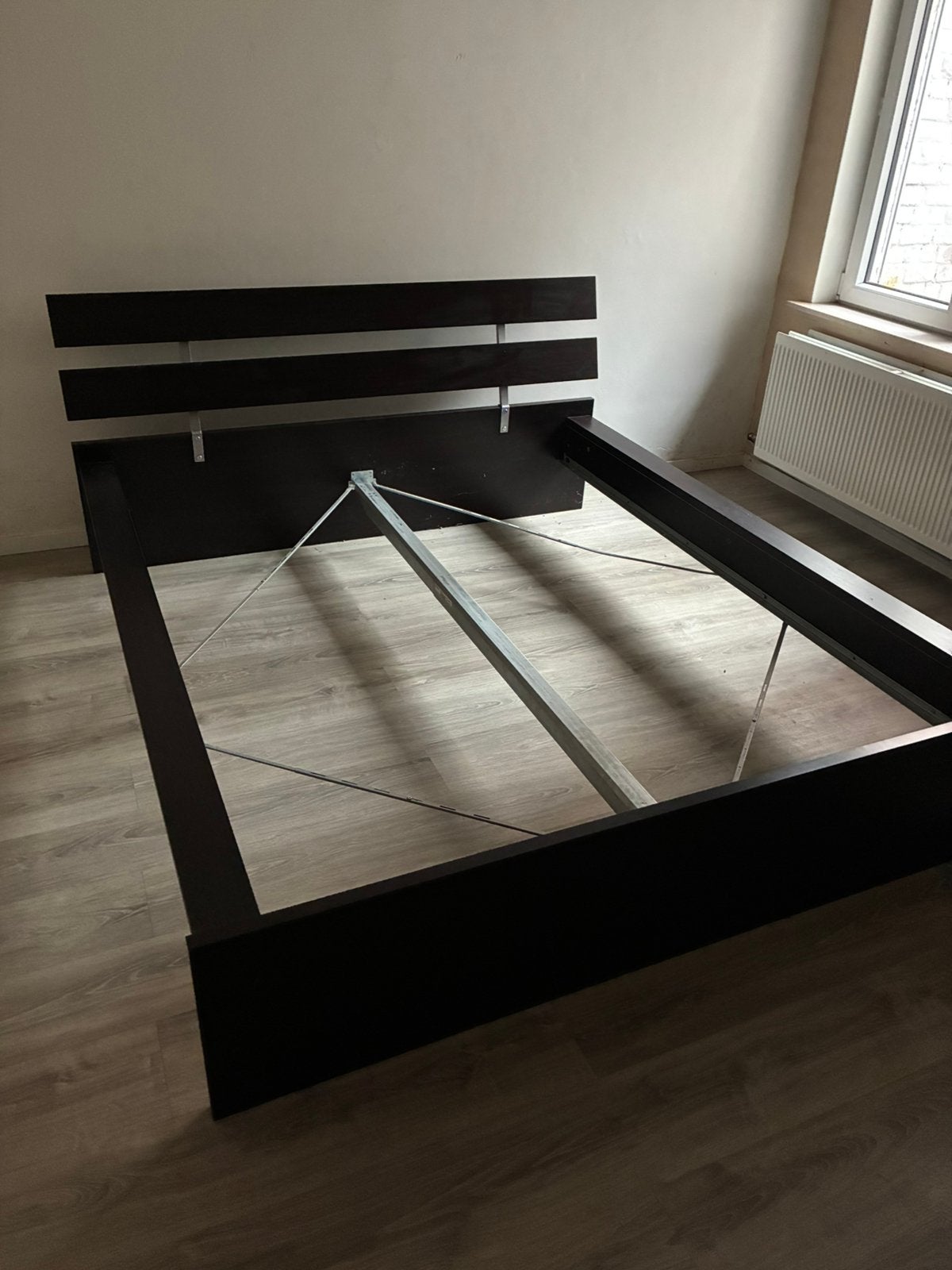 Tweepersoonsbed 160cm gratis af te halen, Huis en Inrichting, Ophalen, Gebruikt, Zwart, Tweepersoons