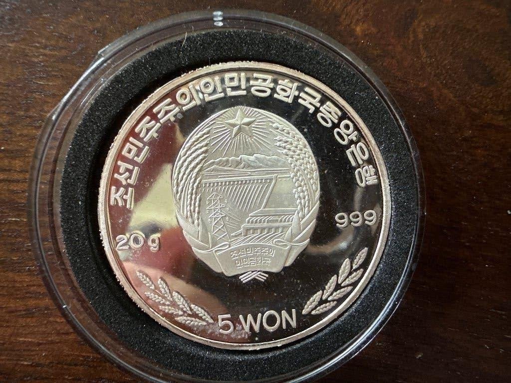 5 ont remporté la médaille d'argent à 999 en 2008, Timbres & Monnaies, Monnaies | Asie, Envoi, Argent