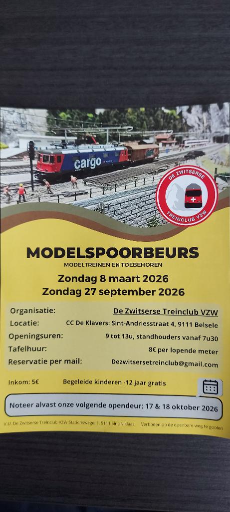 Salon du modélisme ferroviaire, 8 mars, Belsele, Neuf, Fleischmann, Enlèvement, Set de Trains