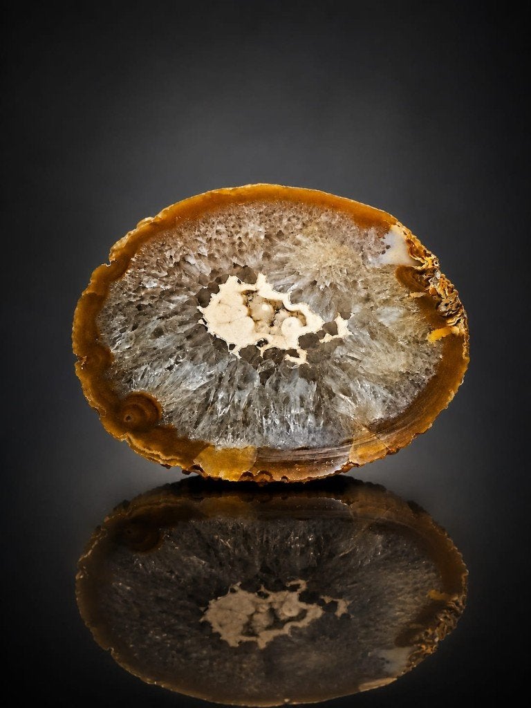 Tranche d'agate naturelle, du Brésil., Enlèvement, Minéral
