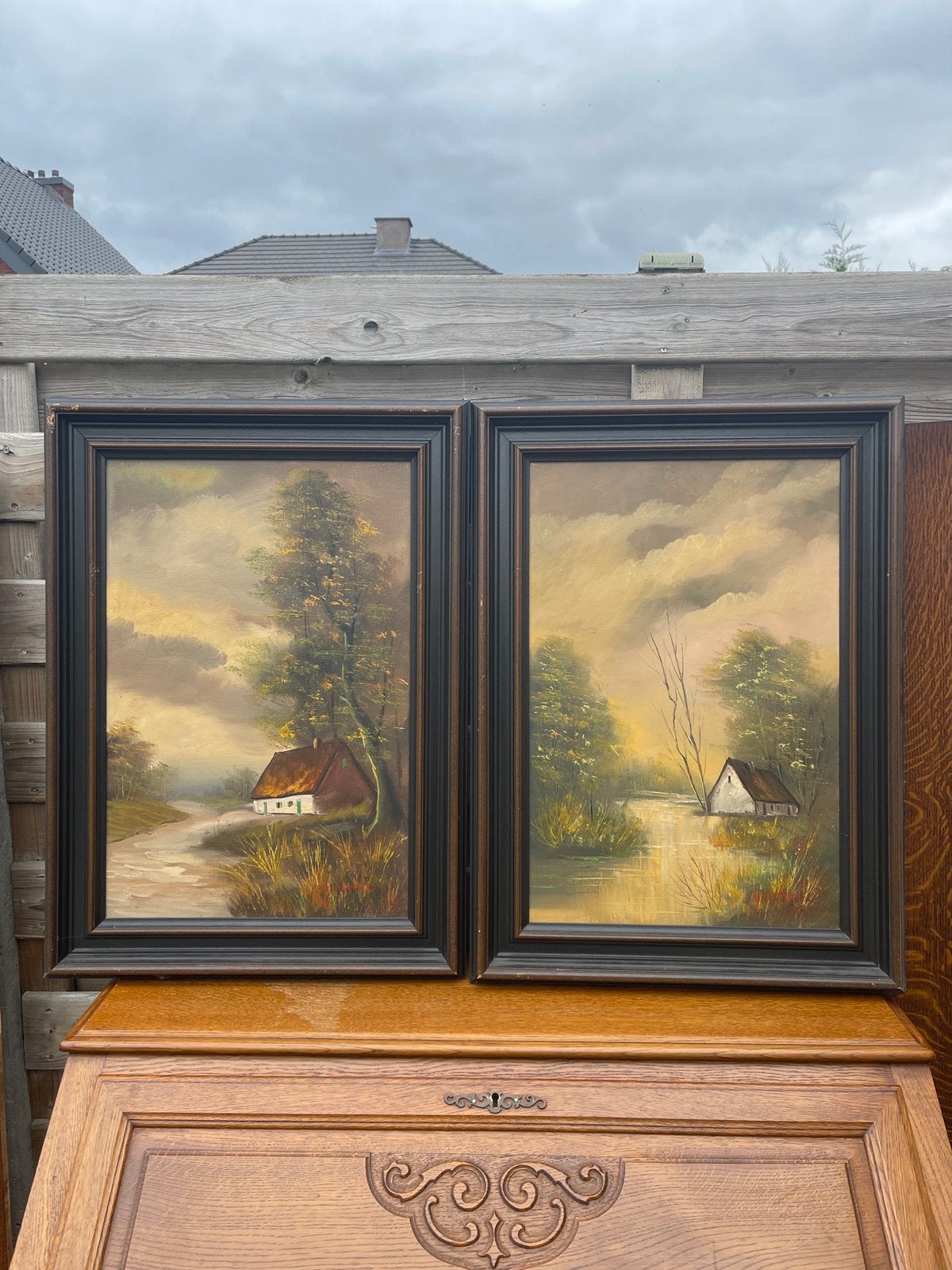 2 werken van Gaston Quidouse, Antiek en Kunst, Kunst | Schilderijen | Klassiek, Ophalen