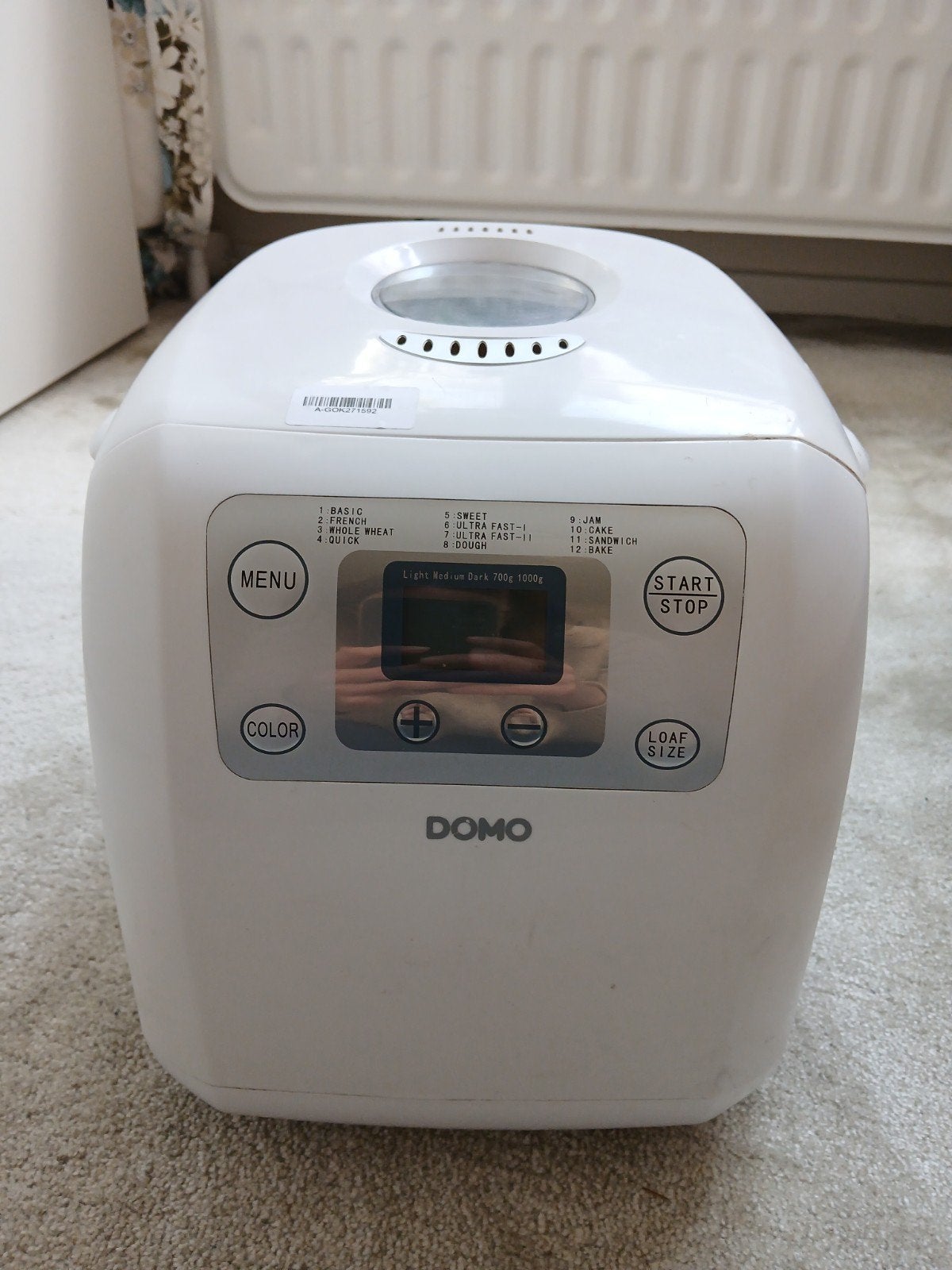 Onderdelen Broodmachine Domo, Electroménager, Machines à pain, 800 à 1200 grammes de pâte, Enlèvement, Ne fonctionne pas, Avec minuteur