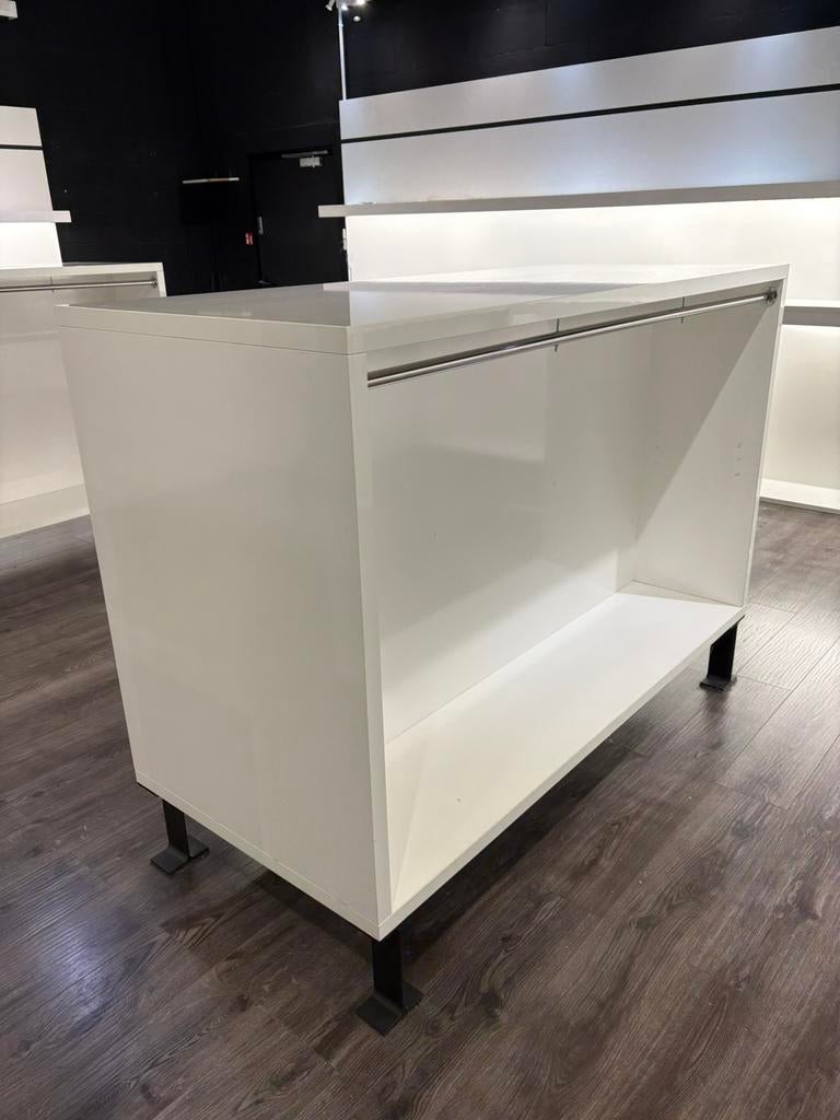 Comptoir / Meuble central blanc – Mobilier magasin, Enlèvement, Comme neuf