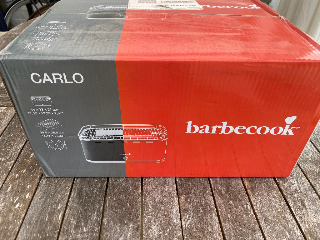 TafelBBQ Carlo Urban Grey Barbecook, Tuin en Terras, Houtskoolbarbecues, Ophalen, Nieuw, Barbecook