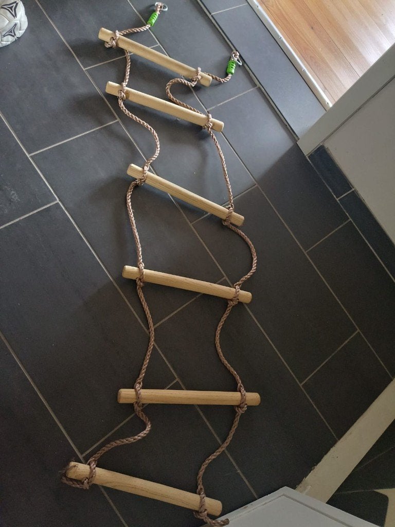 swing-king-touwladder-6-treden-ringen voor speeltuin, Ophalen, Zo goed als nieuw, Klimtouw, Aanbouwonderdeel