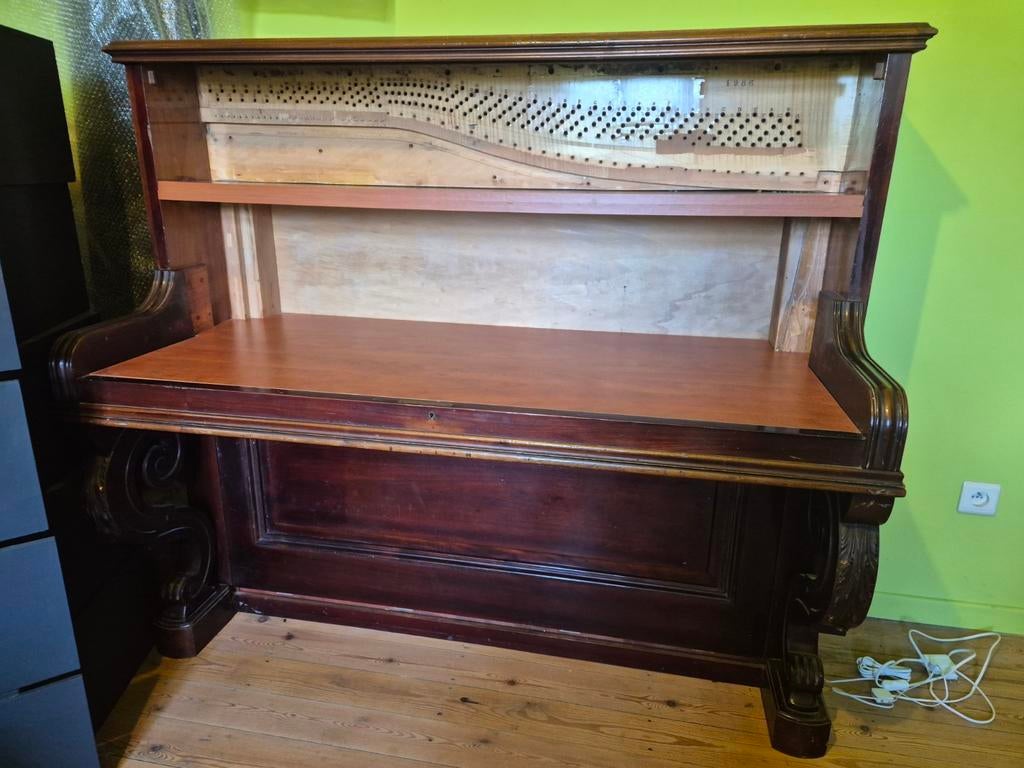 Bureau van omgebouwde piano, Antiek en Kunst, Ophalen