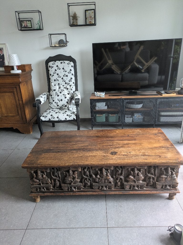 Coffre en bois ancien, Antiquités & Art, Antiquités | Bureau & Affaires, Enlèvement