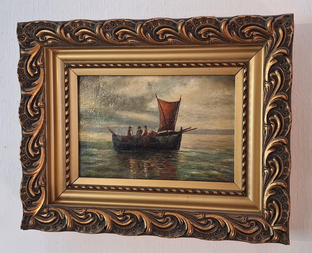 Schilderij marine Visser op Zee, Enlèvement