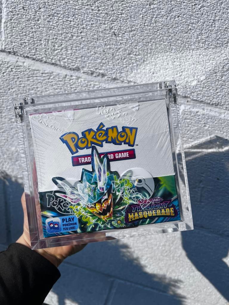 ACRYL BESCHERM DISPLAYS CASES BB EN ETB POKÉMON, Hobby en Vrije tijd, Ophalen, Zo goed als nieuw, Boosterbox