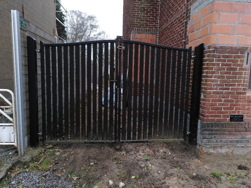 ijzeren poort(je), Tuin en Terras, Ophalen, Gebruikt, 150 tot 200 cm, IJzer