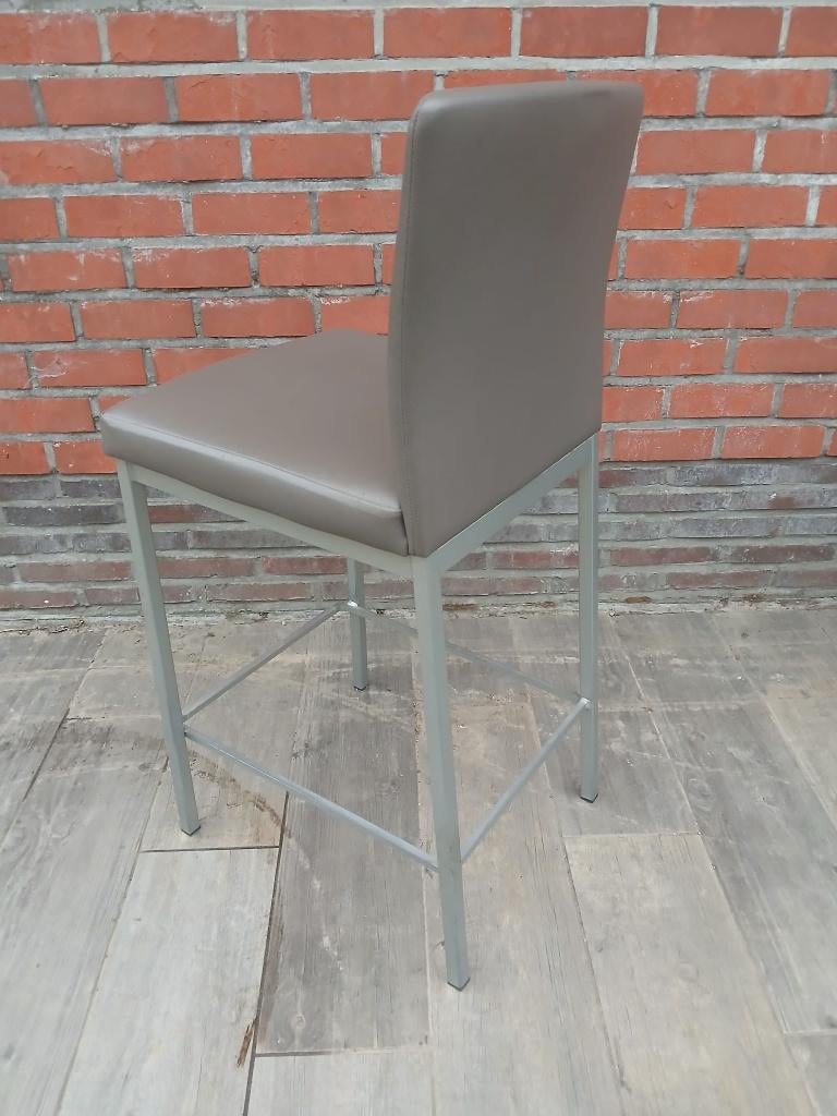 stoel, Huis en Inrichting, Stoelen, Ophalen, Gebruikt, Grijs, Leer