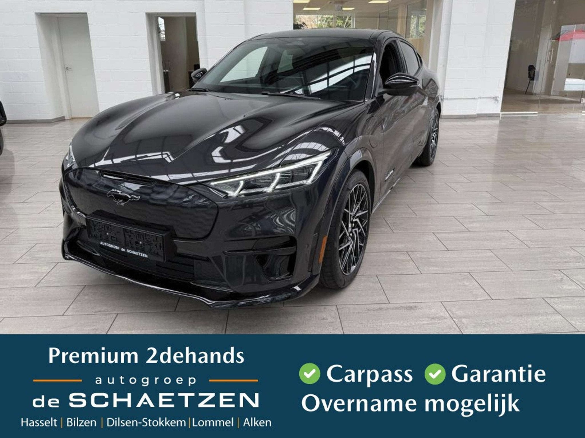 Ford Mustang Mach-E 91 kWh AWD GT (bj 2023, automaat), Auto's, Automaat, Gebruikt, Zwart, Vierwielaandrijving