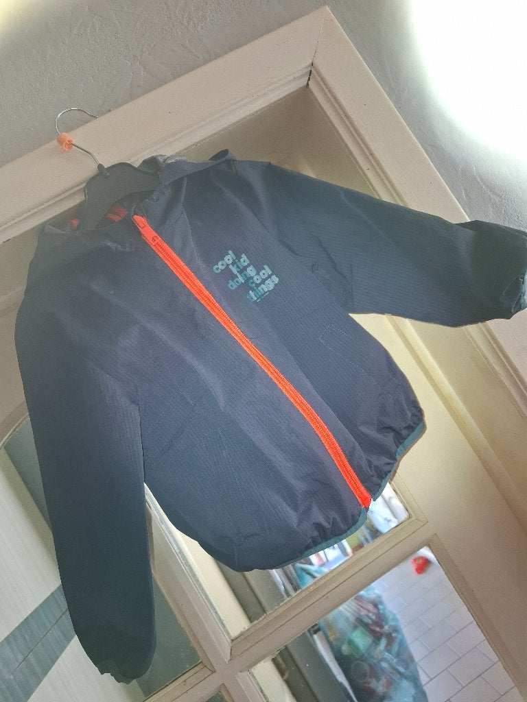 Veste impermeable bleue 2 ans, Ophalen, Gebruikt, Sans marque, Jongen
