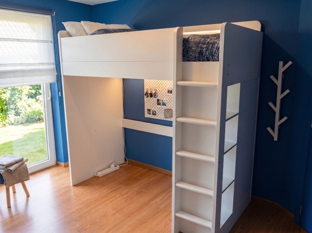 SMÅSTAD hoogslaper wit 90x200, Kinderen en Baby's, Kinderkamer | Stapelbedden en Hoogslapers, Ophalen, Gebruikt, Hoogslaper