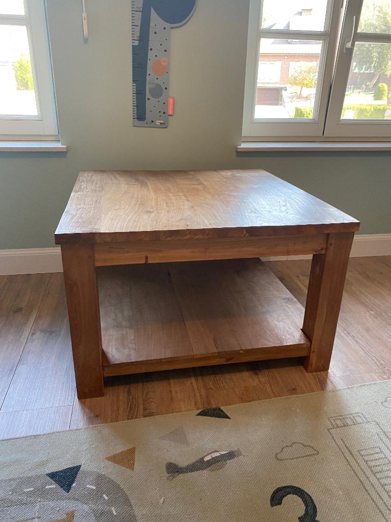 Teakhouten salontafel, Huis en Inrichting, Ophalen, Gebruikt, 50 tot 100 cm, 50 tot 75 cm