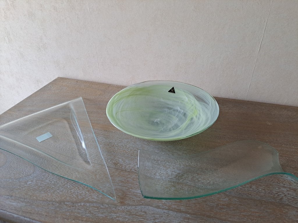 3 glazen schalen, Huis en Inrichting, Ophalen, Zo goed als nieuw, Schaal
