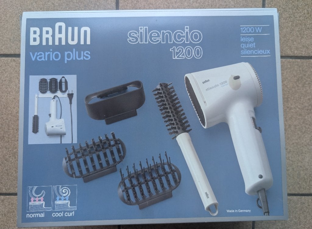 Braun Silencio 1200 : haardroger, Elektronische apparatuur, Persoonlijke Verzorgingsapparatuur, Ophalen of Verzenden, Zo goed als nieuw