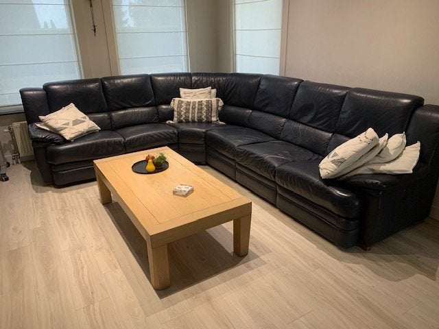 LEDEREN HOEKSALON, Huis en Inrichting, Ophalen, Gebruikt, Leer, Modern