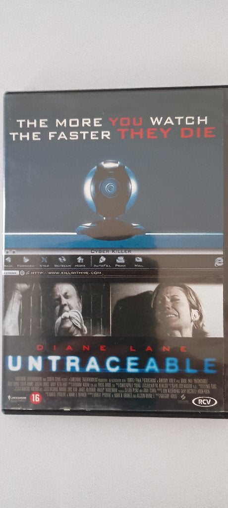 Dvd Untraceable, Cd's en Dvd's, Ophalen of Verzenden, Gebruikt, Engels, Nederlands