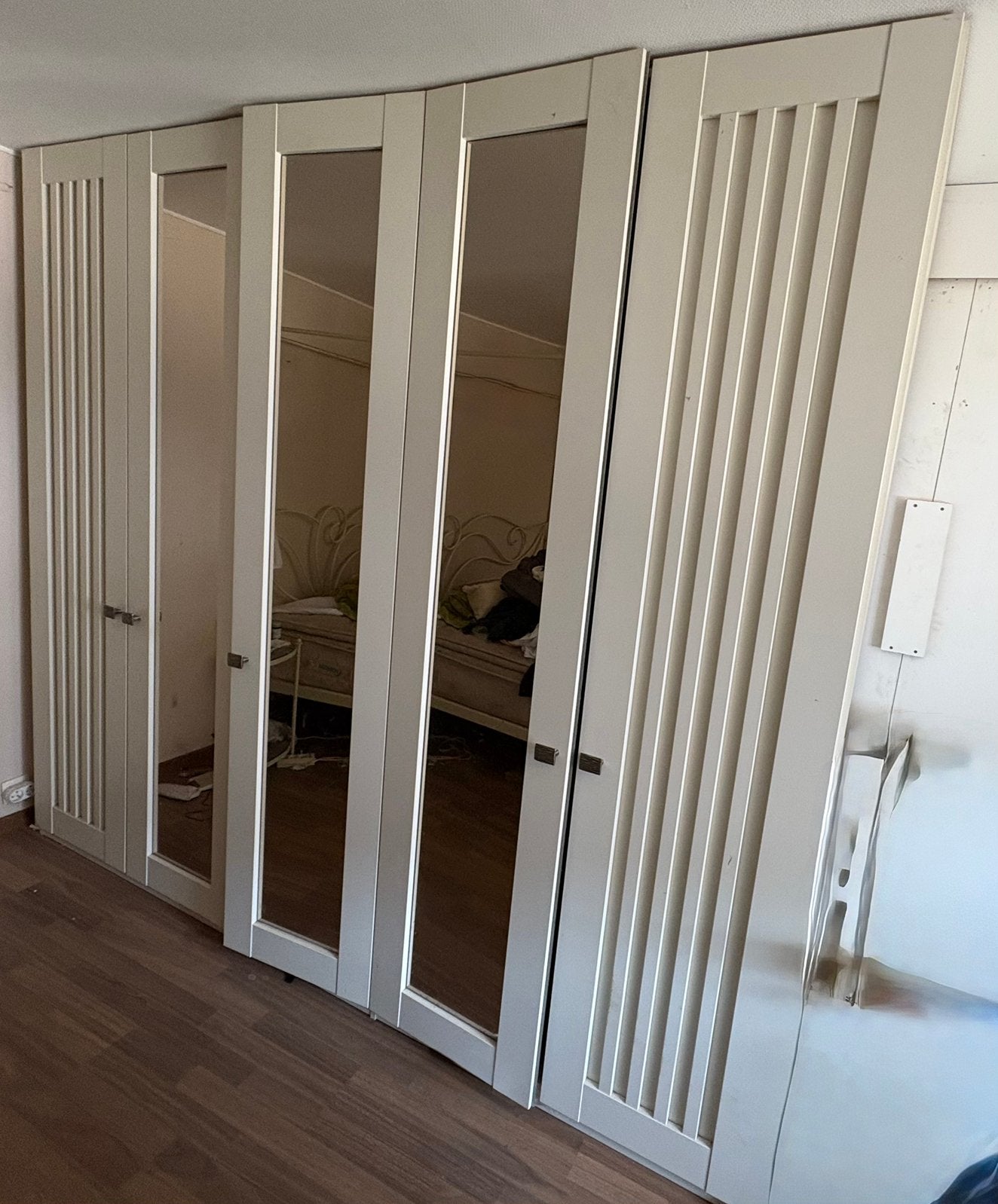 Grande garde robe avec miroirs, Maison & Meubles, 200 cm ou plus, Enlèvement, Utilisé, 200 cm ou plus
