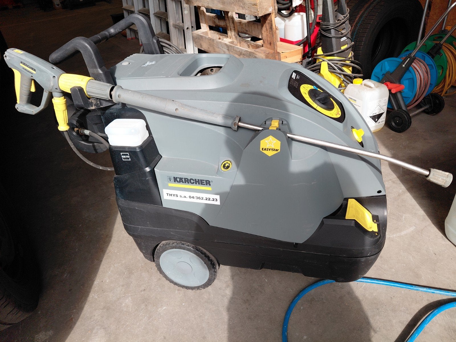 Karcher warm water onder hoge druk, Ophalen