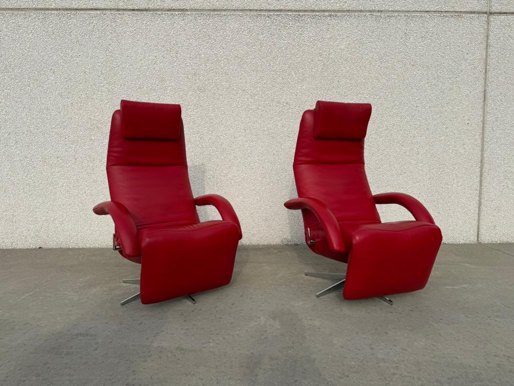 Jori Yoga Mono-Move Relaxfauteuil (2 stuks), Ophalen of Verzenden, Zo goed als nieuw, Leer, Durlet leolux natuzzi stressless himolla vitra