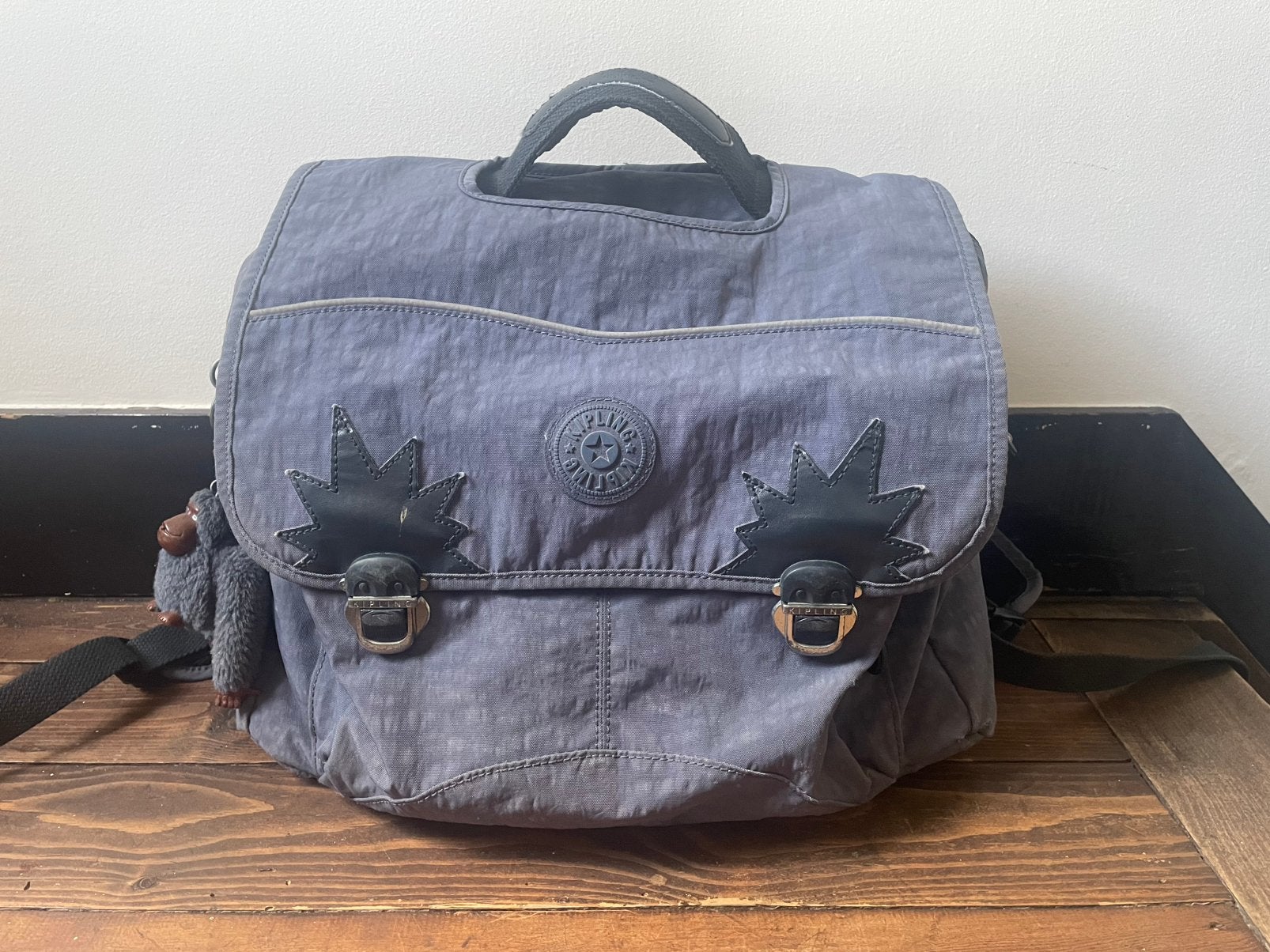Boekentas Kipling, Ophalen, Gebruikt, Blauw, Rugtas