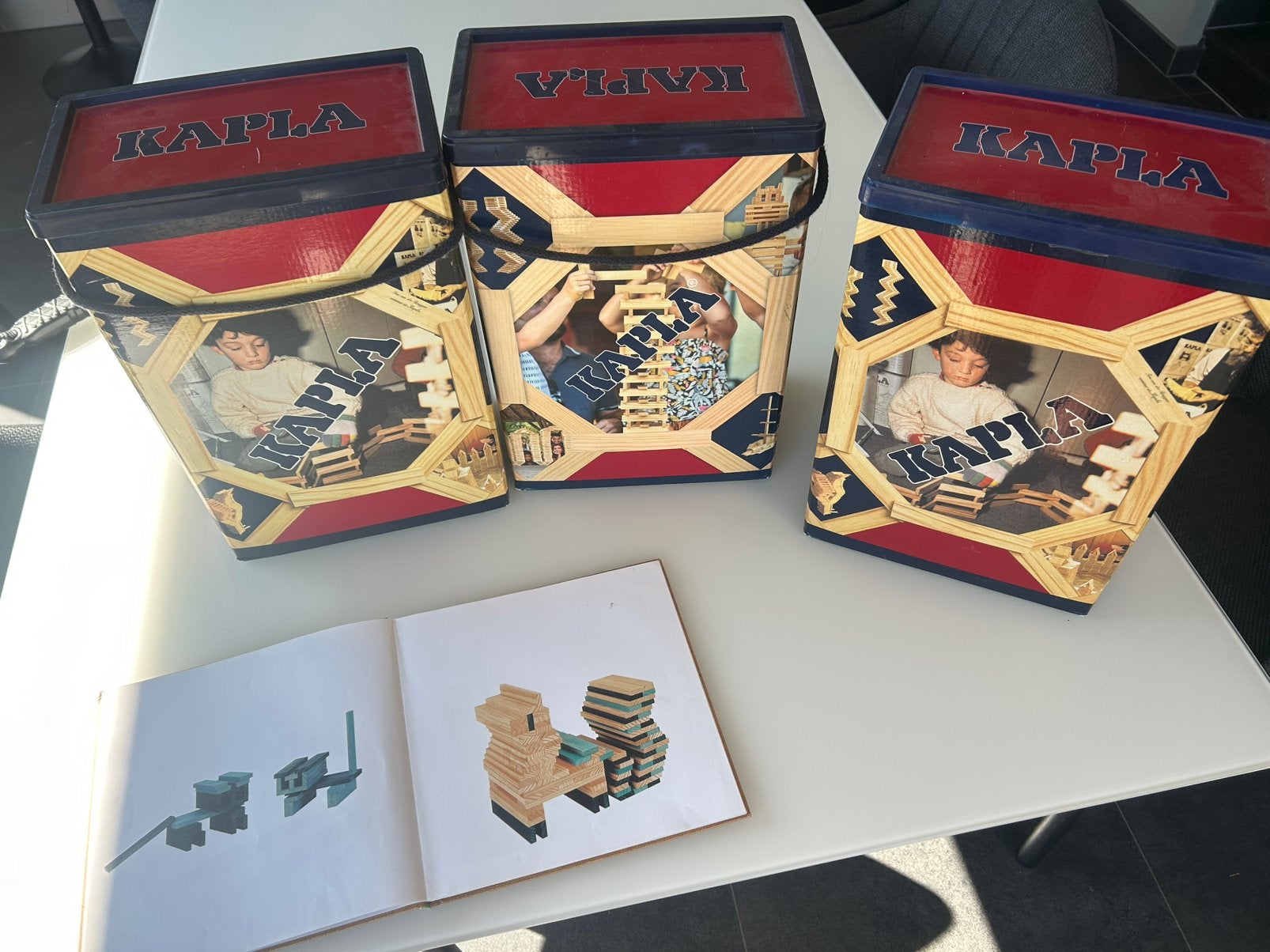 3 volle dozen KAPLA met voorbeeld boekje!, Ophalen